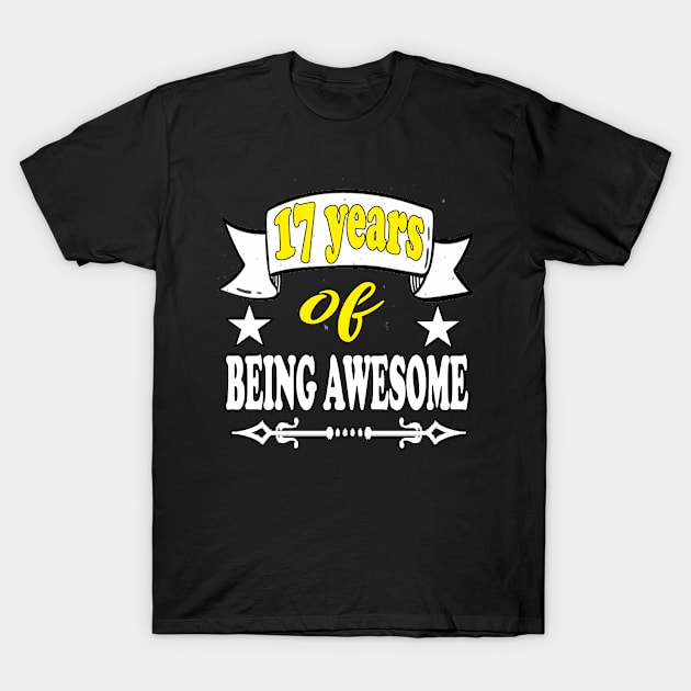 17 Years of Being Awesome T-Shirt by Emma-shopping